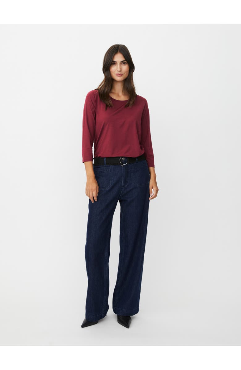 Masai Copenhagen MaCecille 3/4 Sleeve Top, Alternate, color, Tawny Port