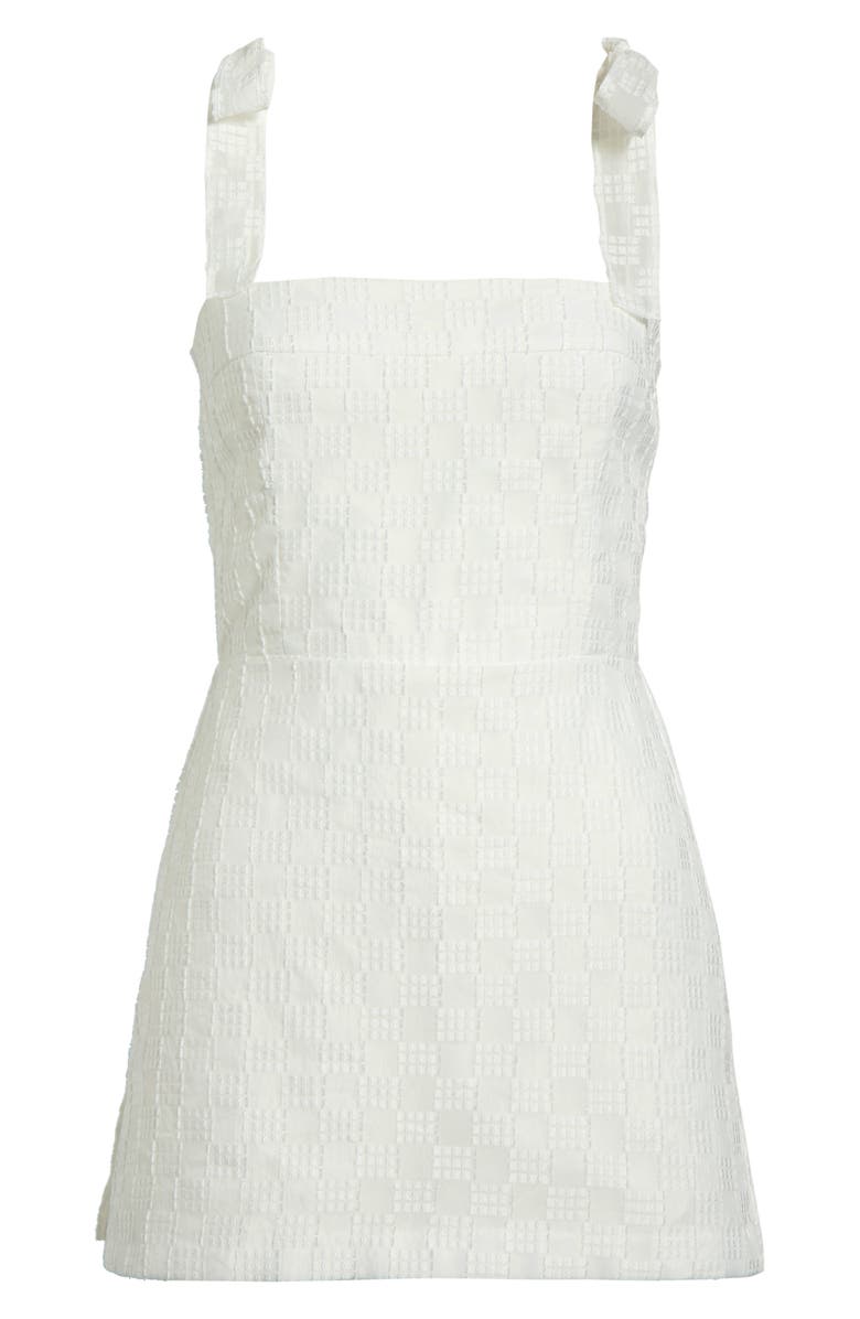 Amanda Uprichard Keenan Floral Appliqué Cocktail Skort Romper, Alternate, color, White