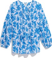 vineyard vines Dumore Floral Pintuck Popover Blouse
