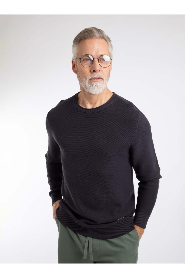 Rhett Crew Neck Knitted Jumper, Main, color, Dark Navy