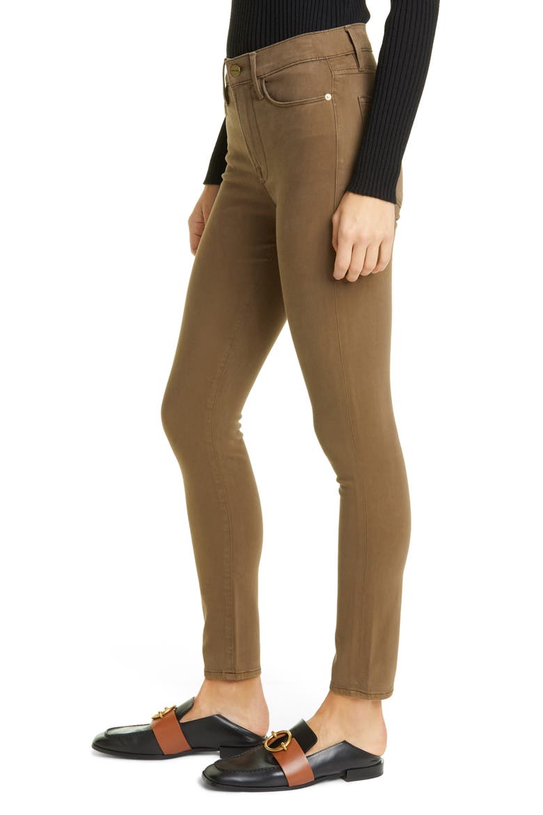 Le High Skinny Sateen Jeans, Alternate, color, WASHED ARMY