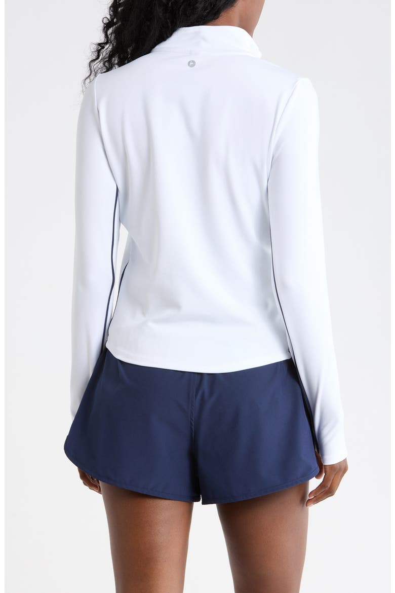 Tennis Interlock Half Zip Pullover, Alternate, color, WHITE