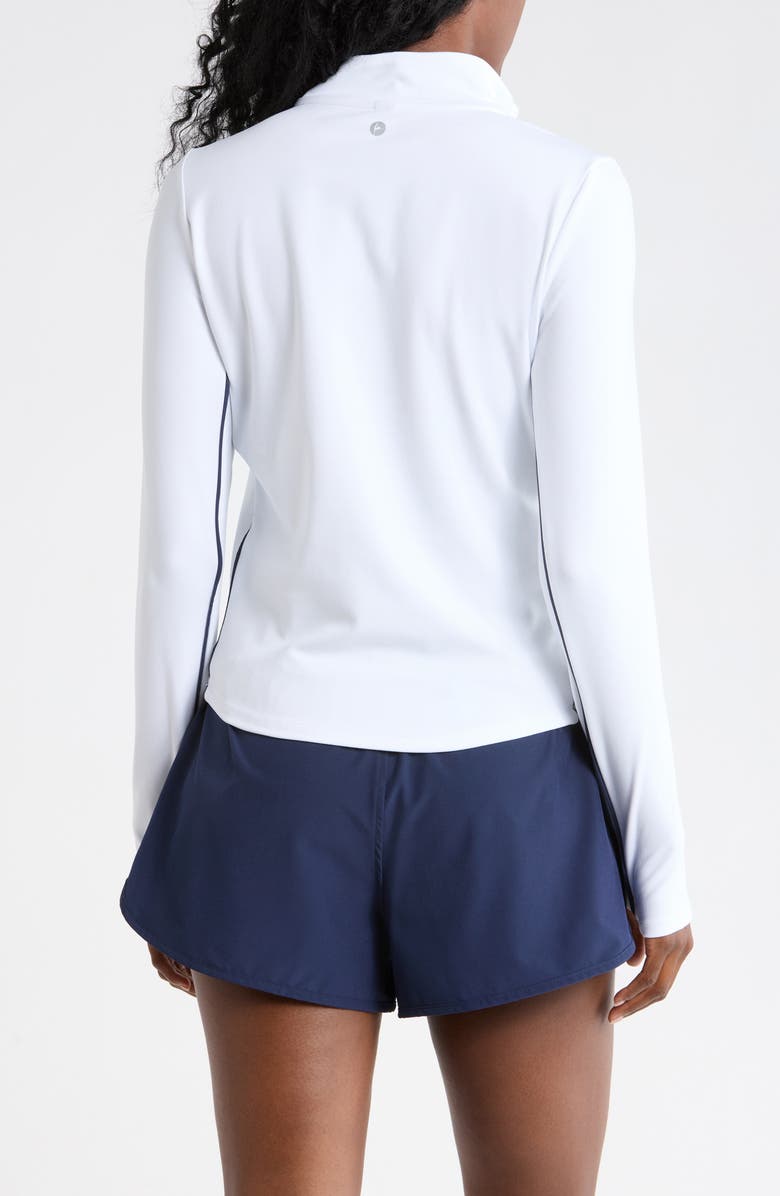 90 DEGREE BY REFLEX Tennis Interlock Half Zip Pullover, Alternate, color, White