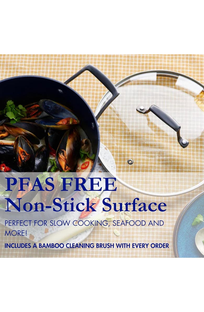 Blu. 4.5QT Casserole Pot with Lid, Alternate, color, Black