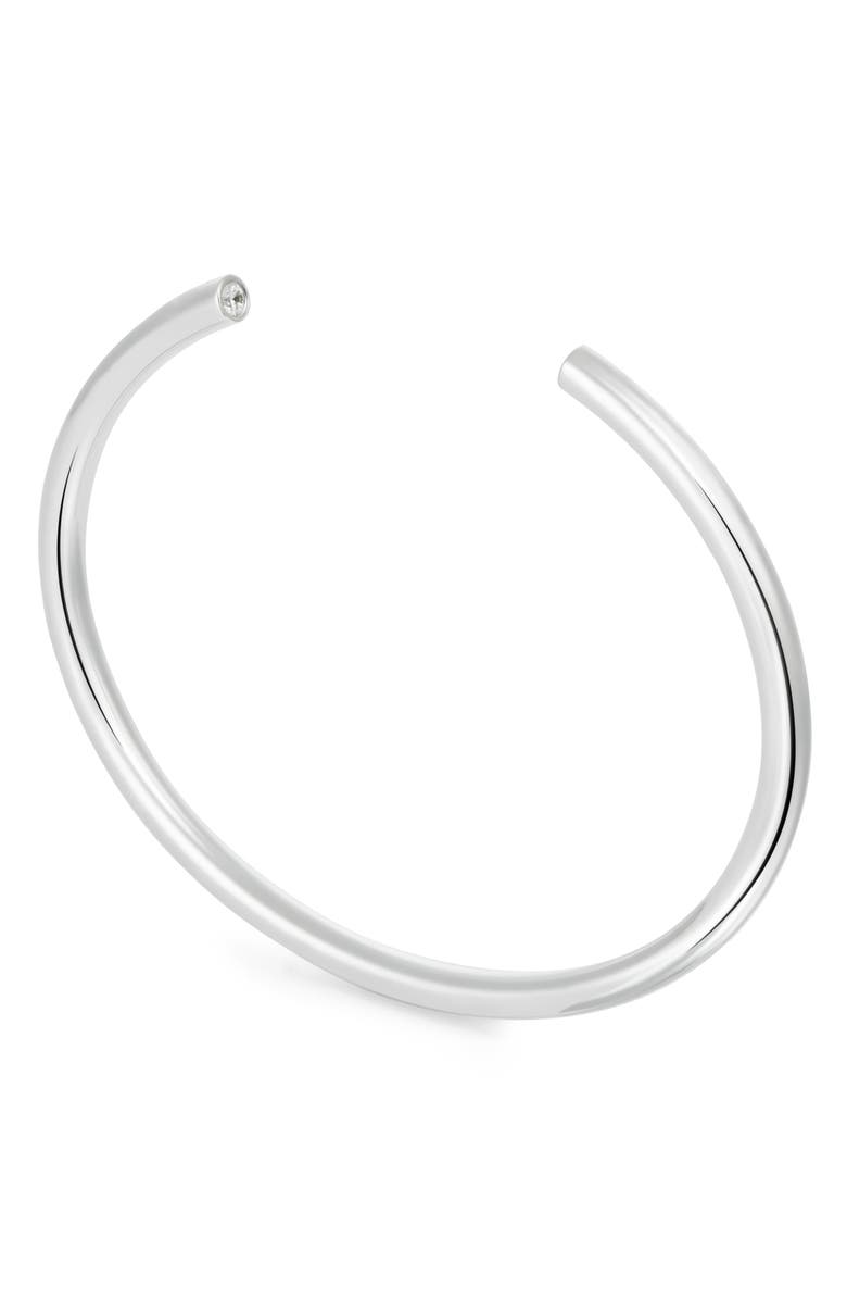 le gramme Men's 15G Diamond Polished Sterling Silver Bangle, Alternate, color, 