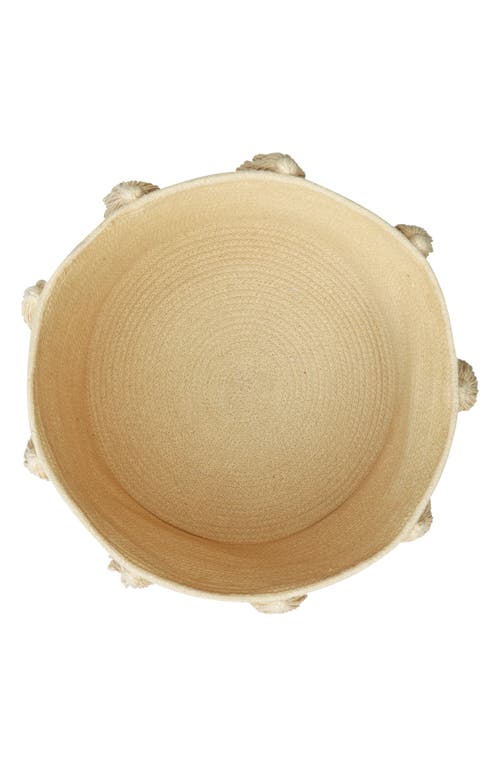 Lorena Canals Tassel Basket In Honey