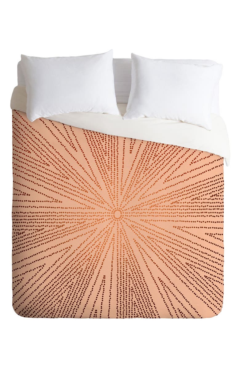 Deny Designs Iveta Abolina Copper Leaf Duvet Cover & Sham Set, Alternate, color,