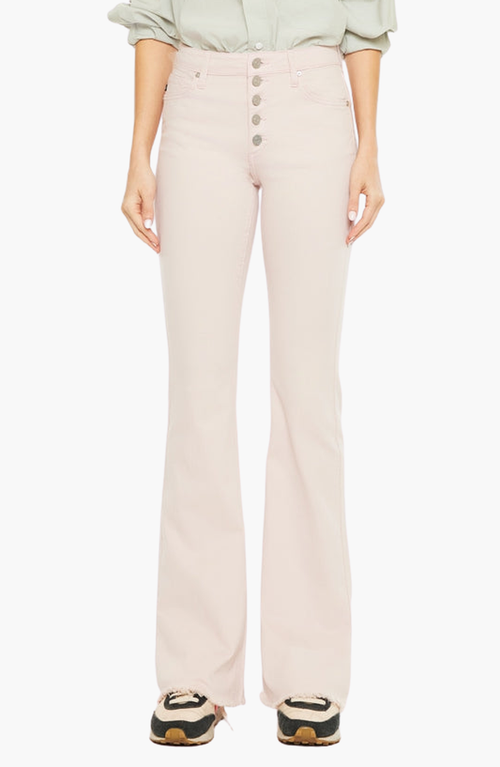 Kancan Ricola High Rise Flare Jeans In Pink
