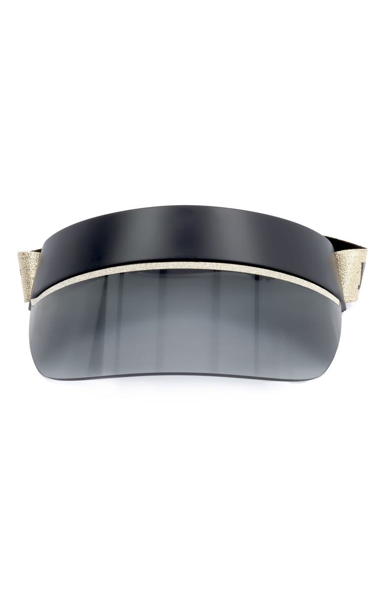 Jimmy Choo Visor, Main, color, Black Gold