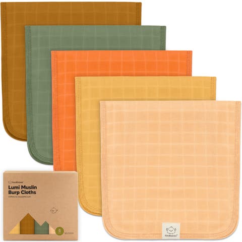 5-Pack Lumi Muslin Burp Cloths