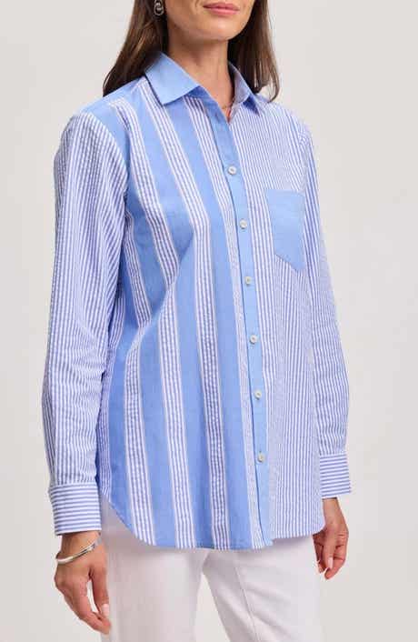Mix Stripe Boyfriend Shirt