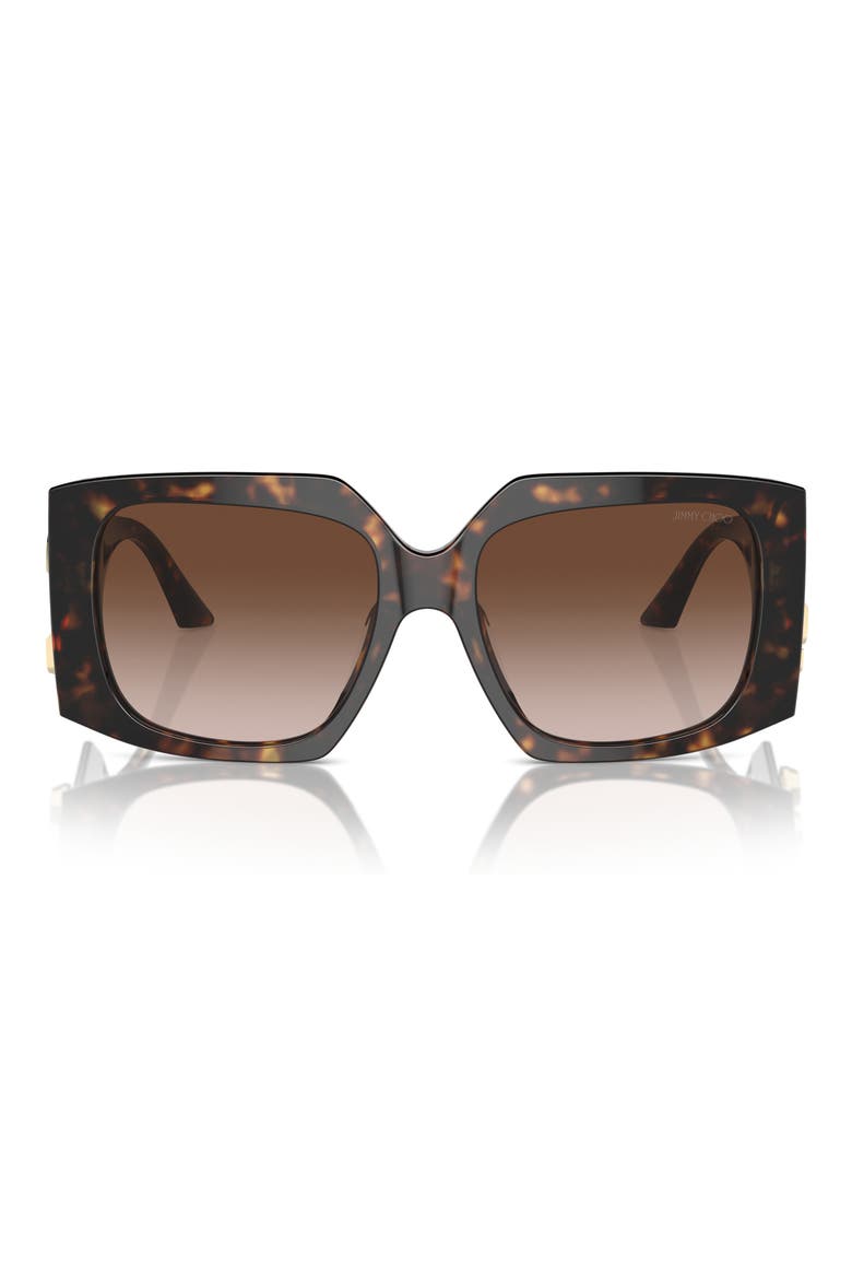 55mm Gradient Butterfly Sunglasses, Main, color, HAVANA / GRADIENT BROWN