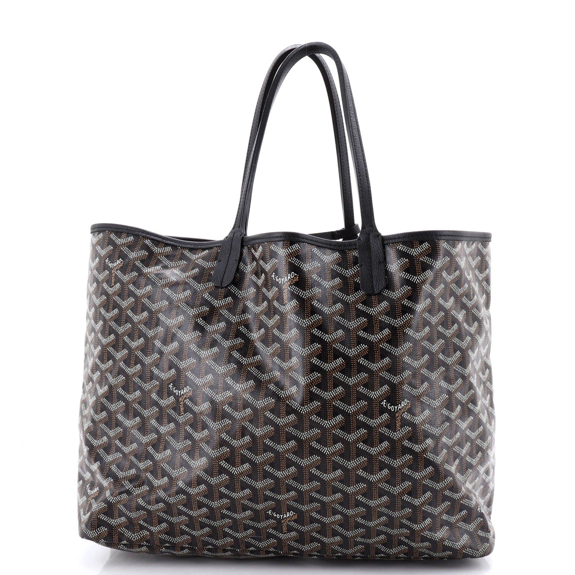 Pre-Owned Goyard Saint Louis Tote Coated Canvas PM, Main, color, Black