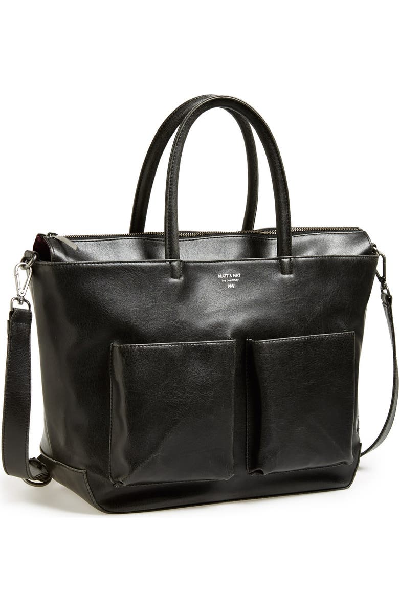 Matt & Nat 'Raylan' Vegan Leather Diaper Bag, Main, color,