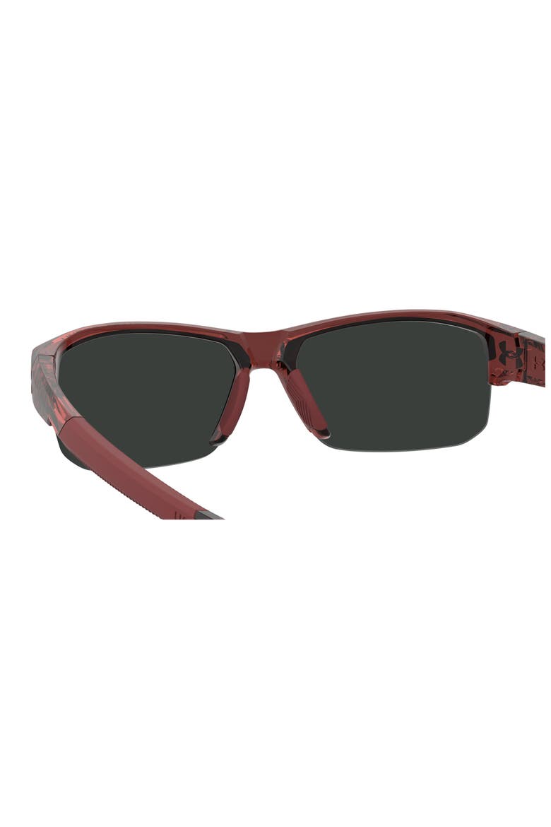 UA Fanatical II Oversize Rectangular Sunglasses, Alternate, color, CRYSTAL RED