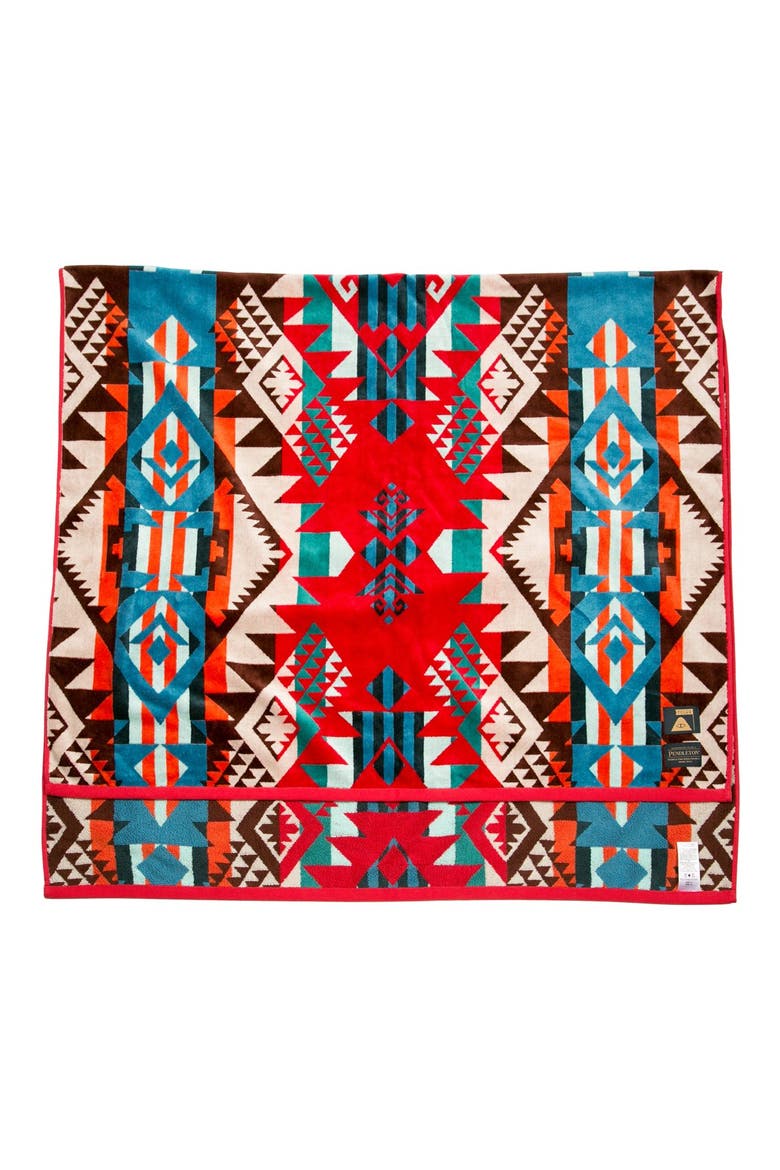 'Pendleton' Cotton Towel, Main, color, RED MULTI