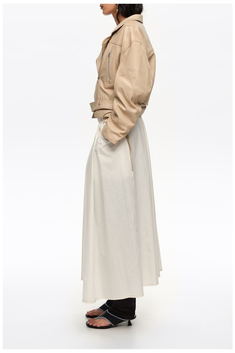 A-Line Skirt With Buttons, Alternate, color, IVORY