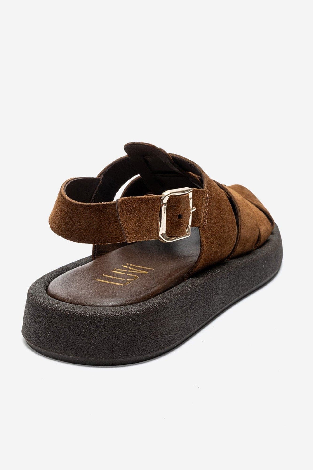 Joura Leather Sandal, Alternate, color, Mocha Suede