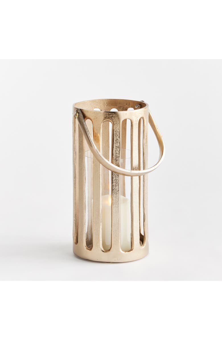 Napa Home & Garden Huxley Hurricane Candle Holder Short, Alternate, color, Gold