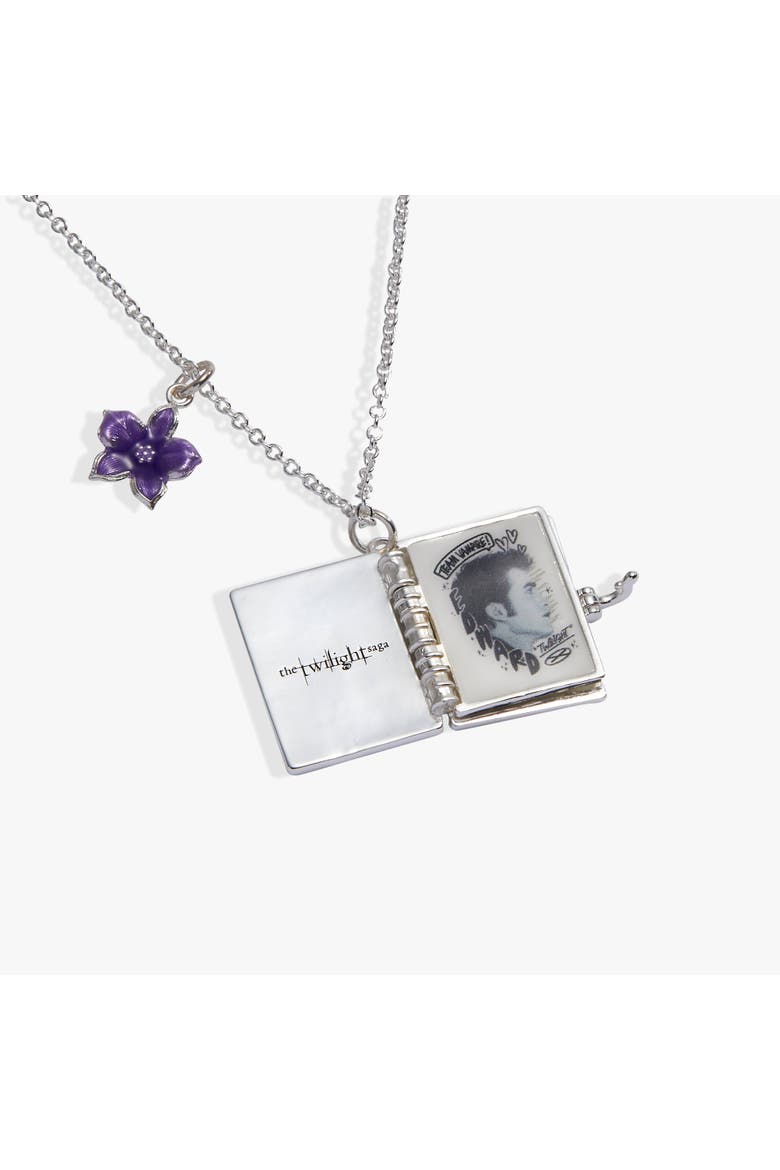The Twilight Saga Bella's Notebook Locket Necklace, Alternate, color, Silver