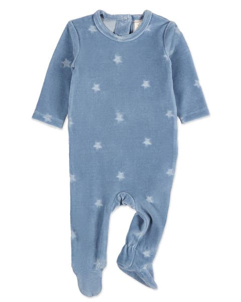 Baby Boys Cotton Rich Velour Footie (Baby)