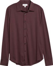 Nordstrom Tiller Lux Cotton Knit Button-Up Shirt