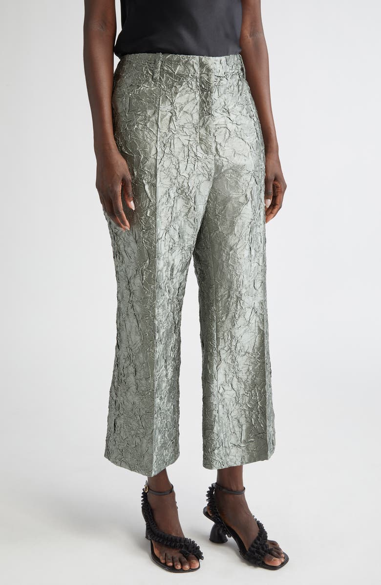 Dries Van Noten Paloma Jacquard Crop Straight Leg Pants, Main, color, 