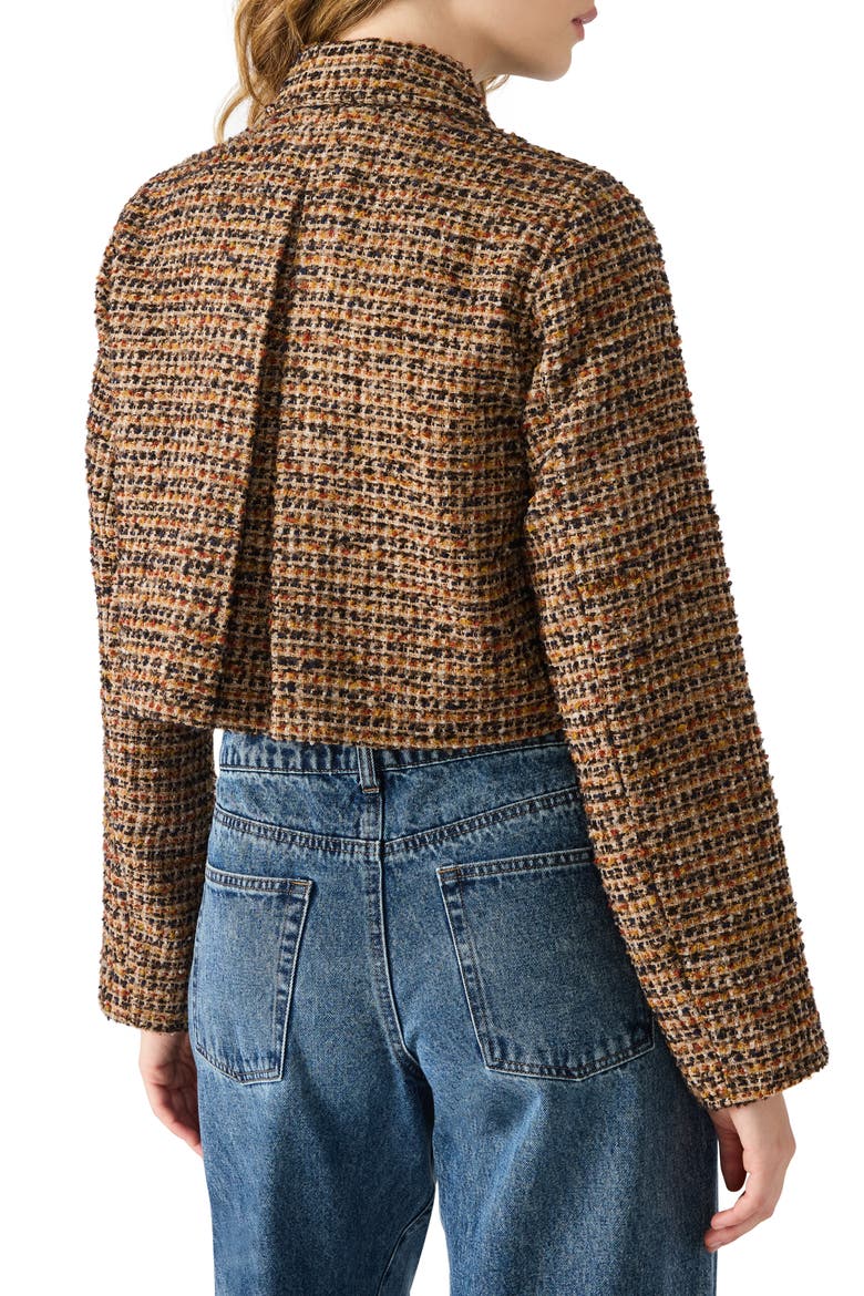 Avie Tweed Jacket, Alternate, color, BROWN PLAID MIX