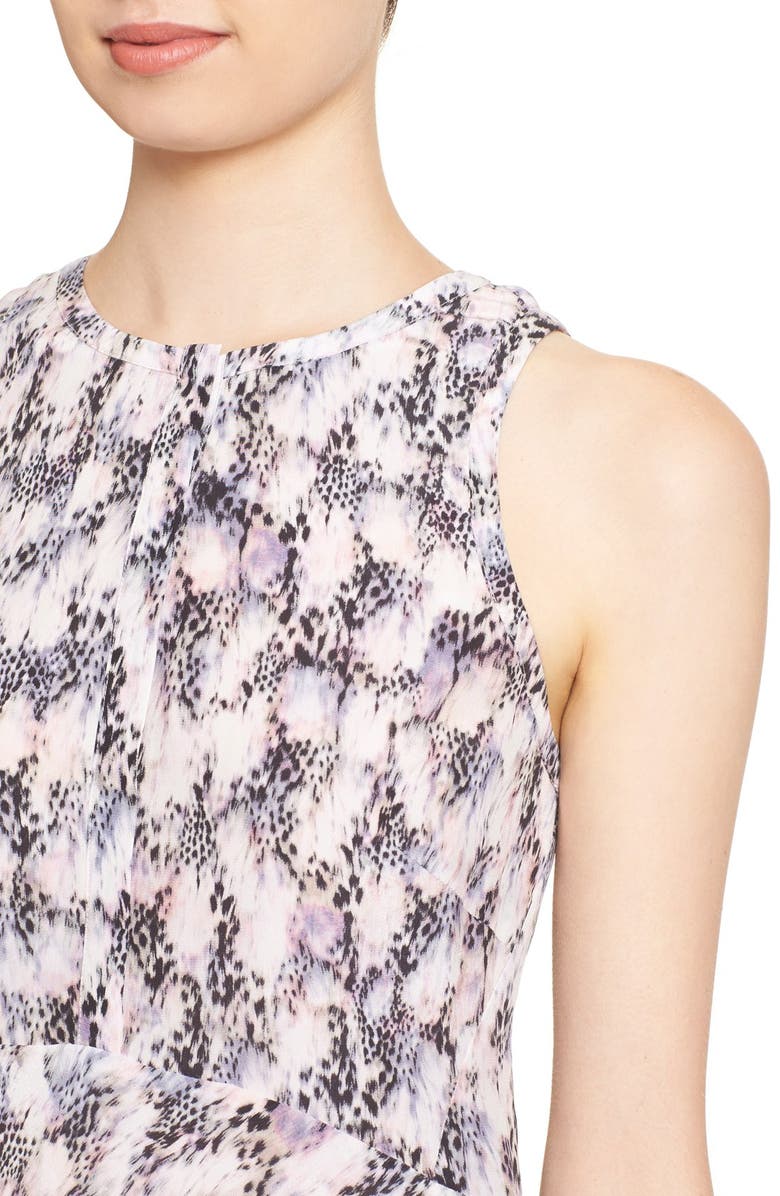 Rebecca Taylor Abstract Print Sleeveless Dress, Alternate, color, 