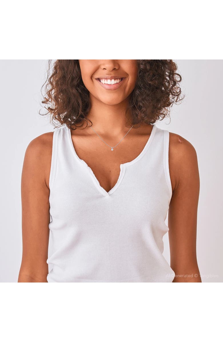 Bliss Diamond 3/4ct Lab Grown Diamond Round Solitaire Pendant 14K Gold Necklace, Alternate, color, 14K White Gold