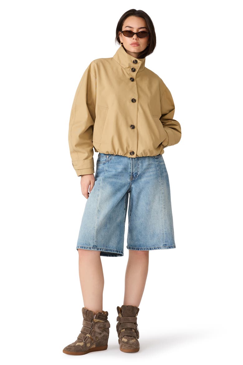 Fayden Stand Collar Jacket, Alternate, color, MEDIUM KHAKI