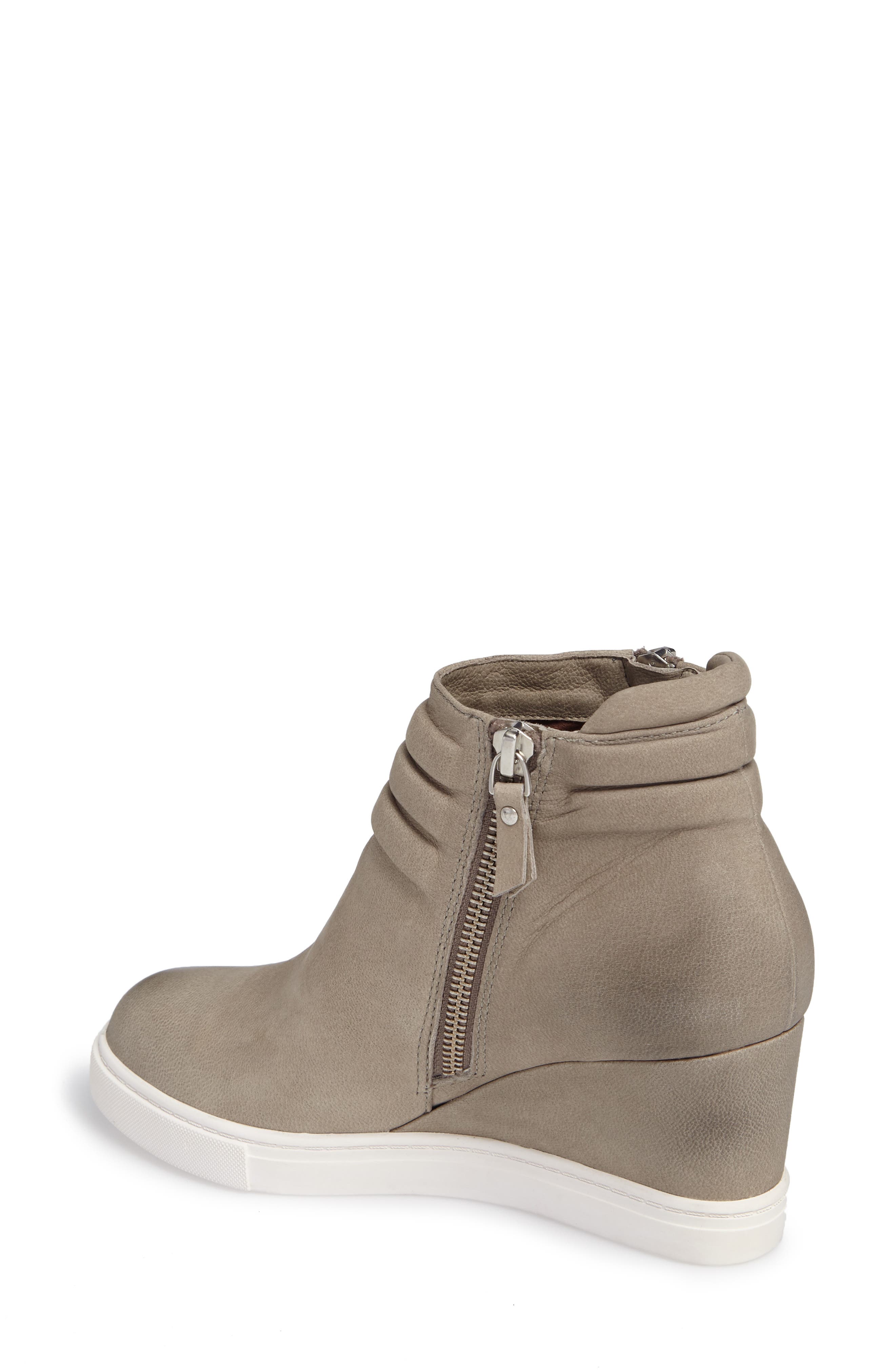 Linea Paolo Frieda Wedge Bootie, Alternate, color, Dark Grey Leather