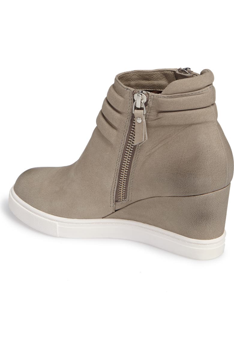 Linea Paolo Frieda Wedge Bootie, Alternate, color, Dark Grey Leather