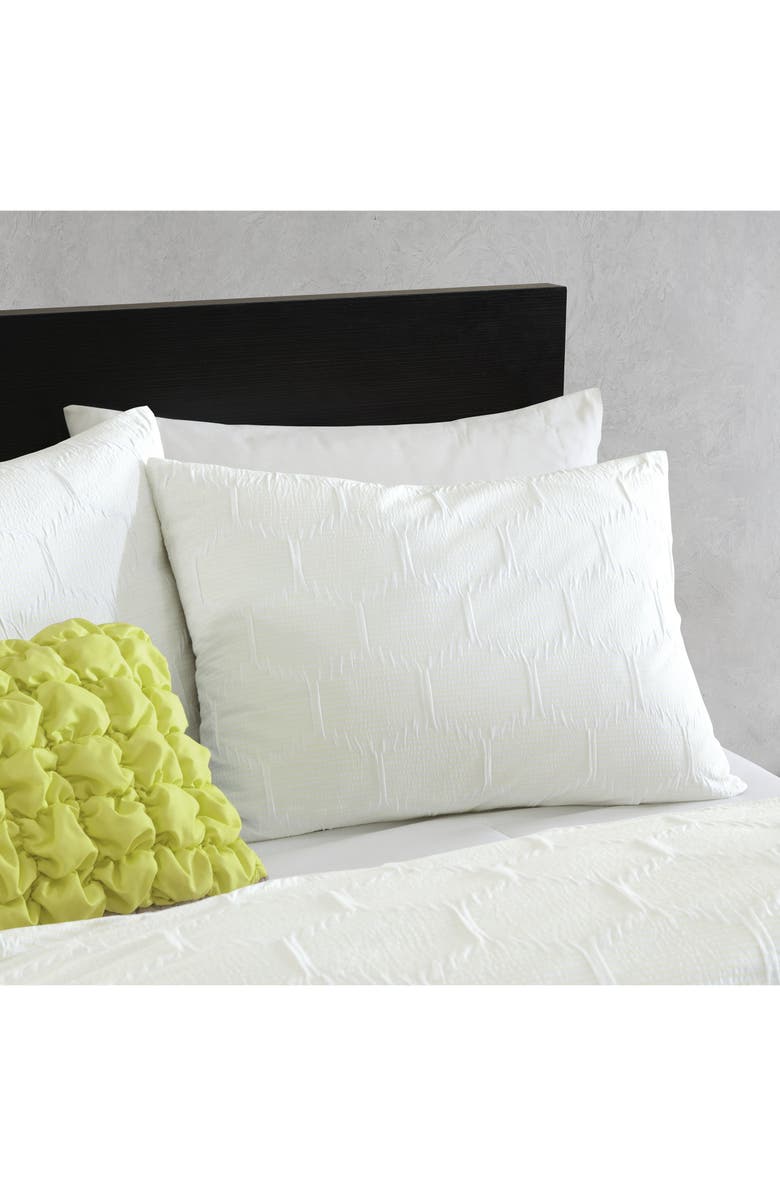 DKNY Modern Hexagon Duvet Cover & Shams Set, Alternate, color, Citron