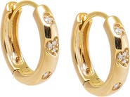 BY ADINA EDEN Diamond Scattered Heart Huggie Earring 14K