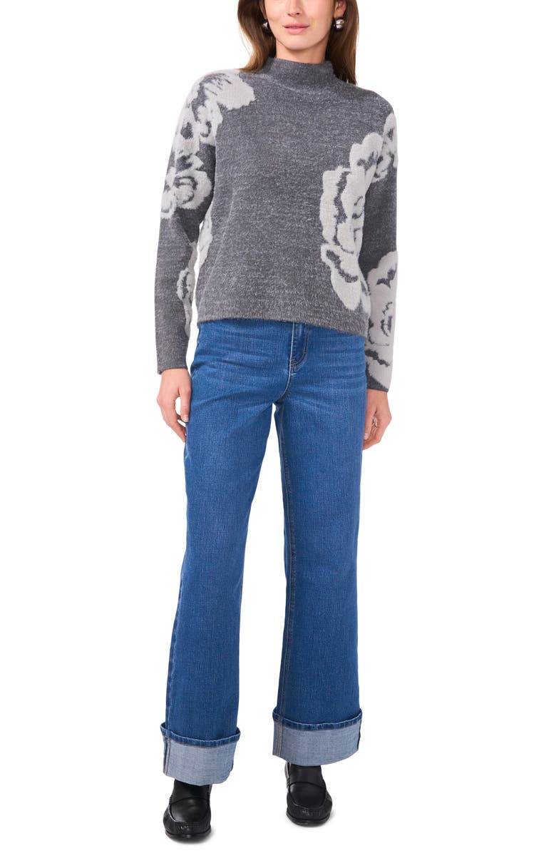 1.STATE Flower Mock Neck Sweater, Alternate, color, 