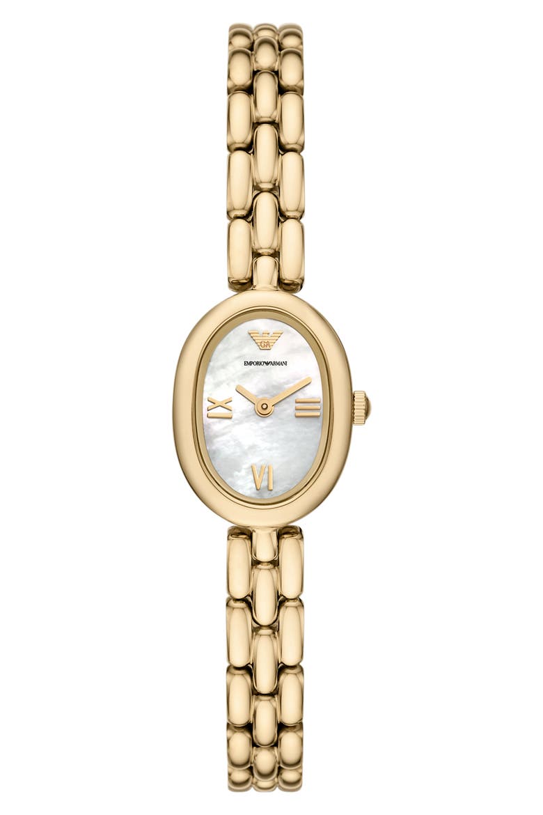 Sinfonia Mother-of-Pearl Bracelet Watch, 18mm x 24mm, Main, color, GOLD