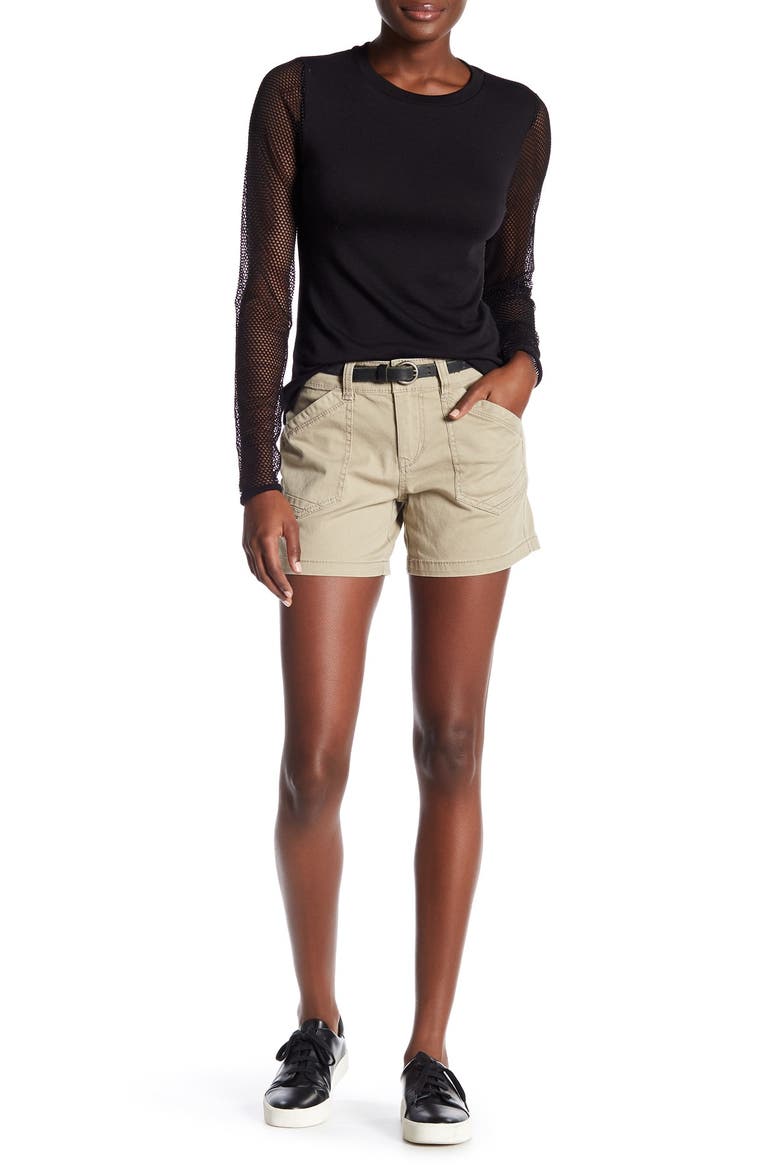 Alix Twill Shorts, Main, color, TAUPE