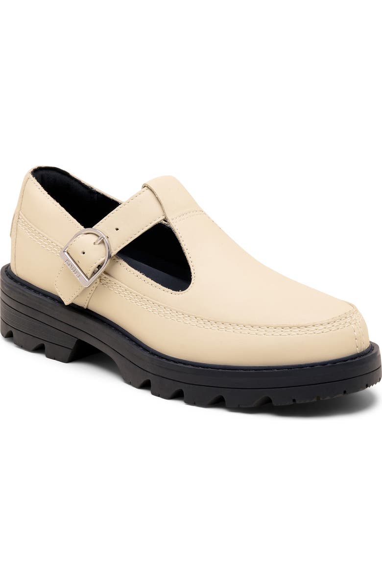 SOREL Revel Ave Mary Jane Loafer, Main, color, Bleached Ceramic/ Black