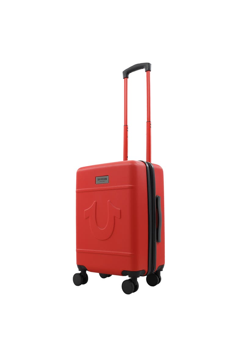 Molded U 22" Expandable Hardside Carry-On Spinner Luggage, Main, color, RED