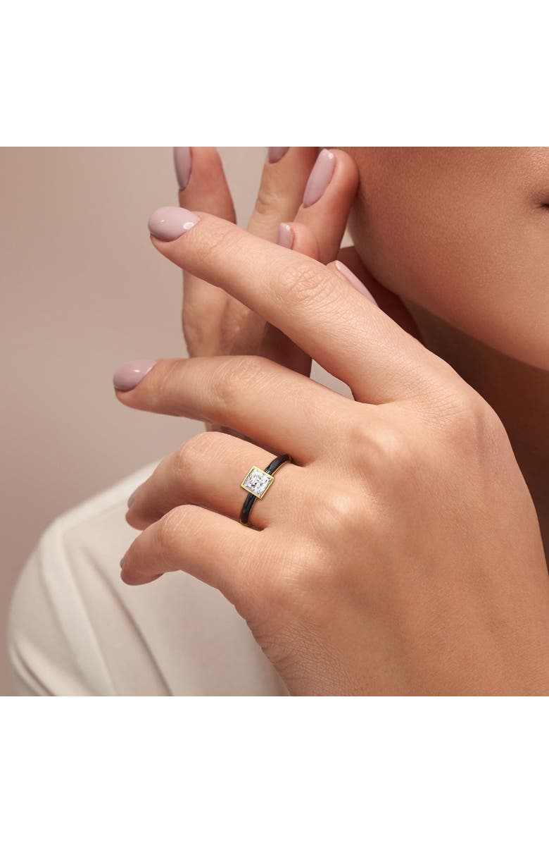 Julianna B. Diamond Bar Crossover Motif Necklace 14k, Alternate, color, White Gold