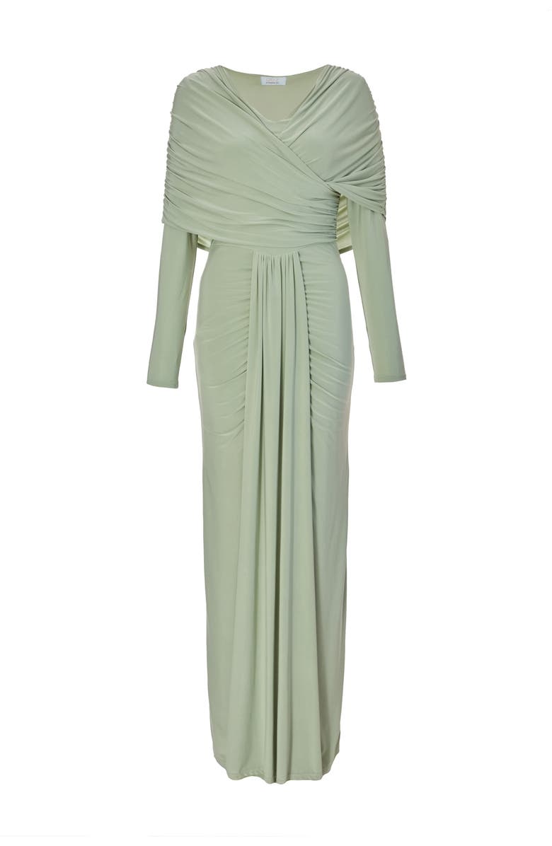 QUIZ ITY Maxi Dress with Draping, Alternate, color, 