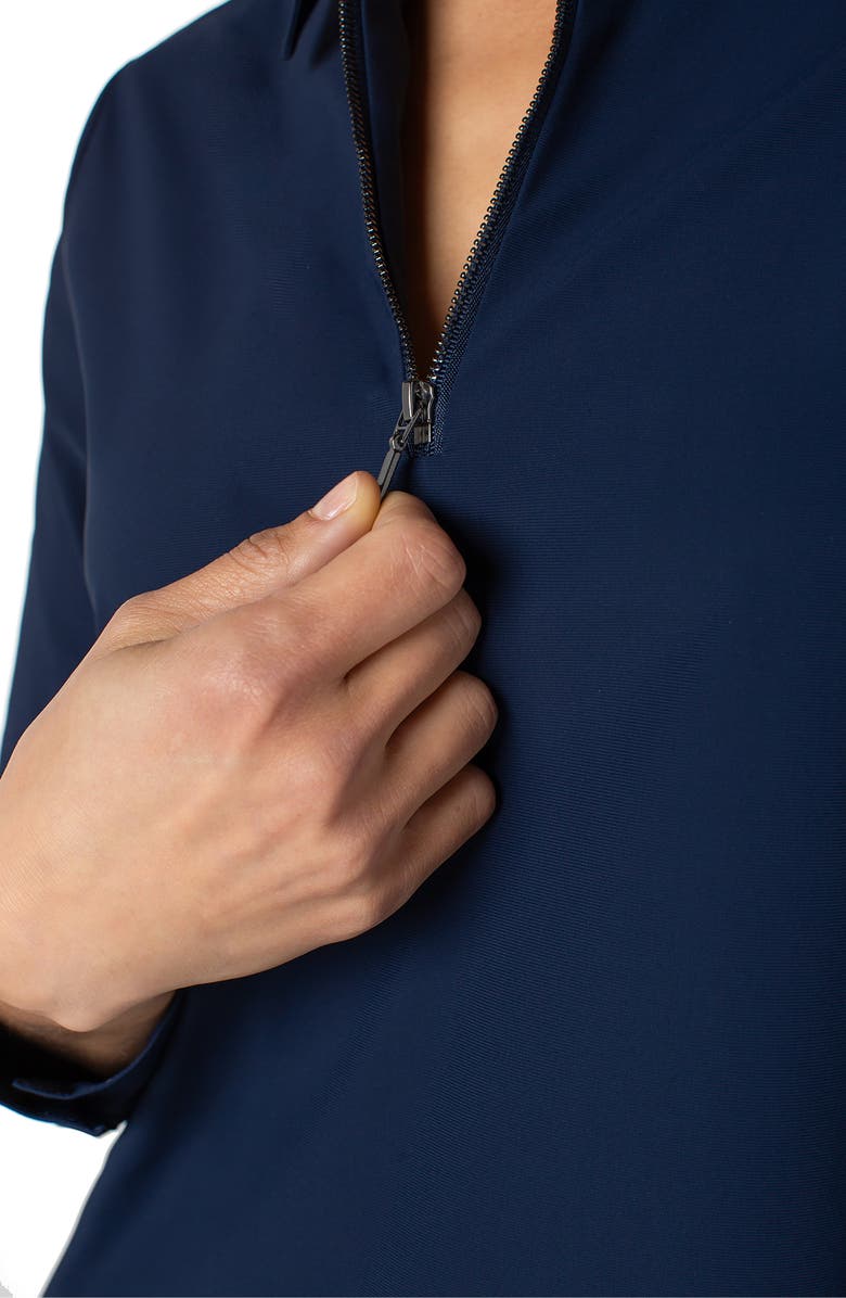 Liverpool Los Angeles Half Zip Collar Shirt, Alternate, color, Dark Navy