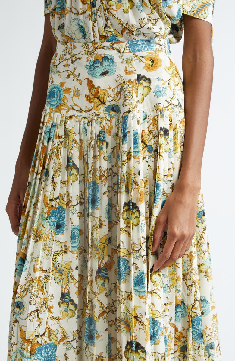 Ulla Johnson Ella Pleated Silk Skirt, Alternate, color, 