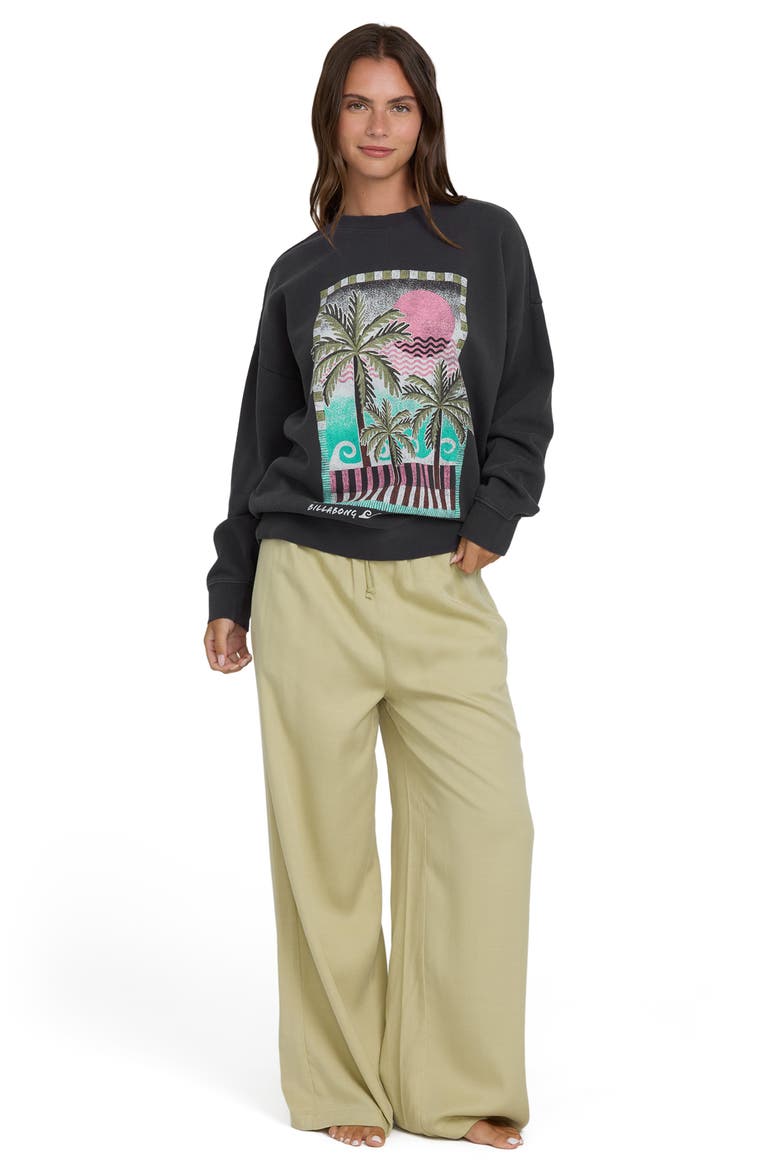 Echo Oversize Fleece Graphic Sweatshirt, Alternate, color, BLACK SANDS