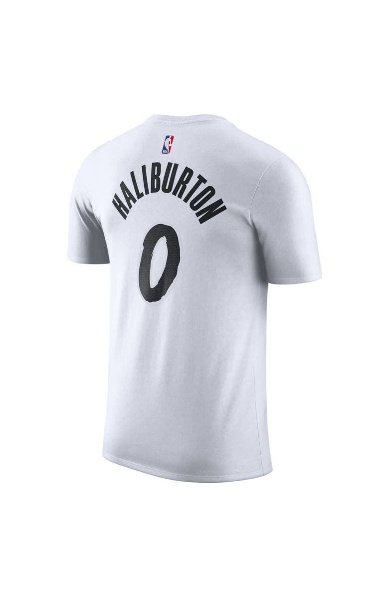 Nike Men's Nike Tyrese Haliburton White Indiana Pacers 2024/25 City Edition Name & Number T-Shirt, Alternate, color, 