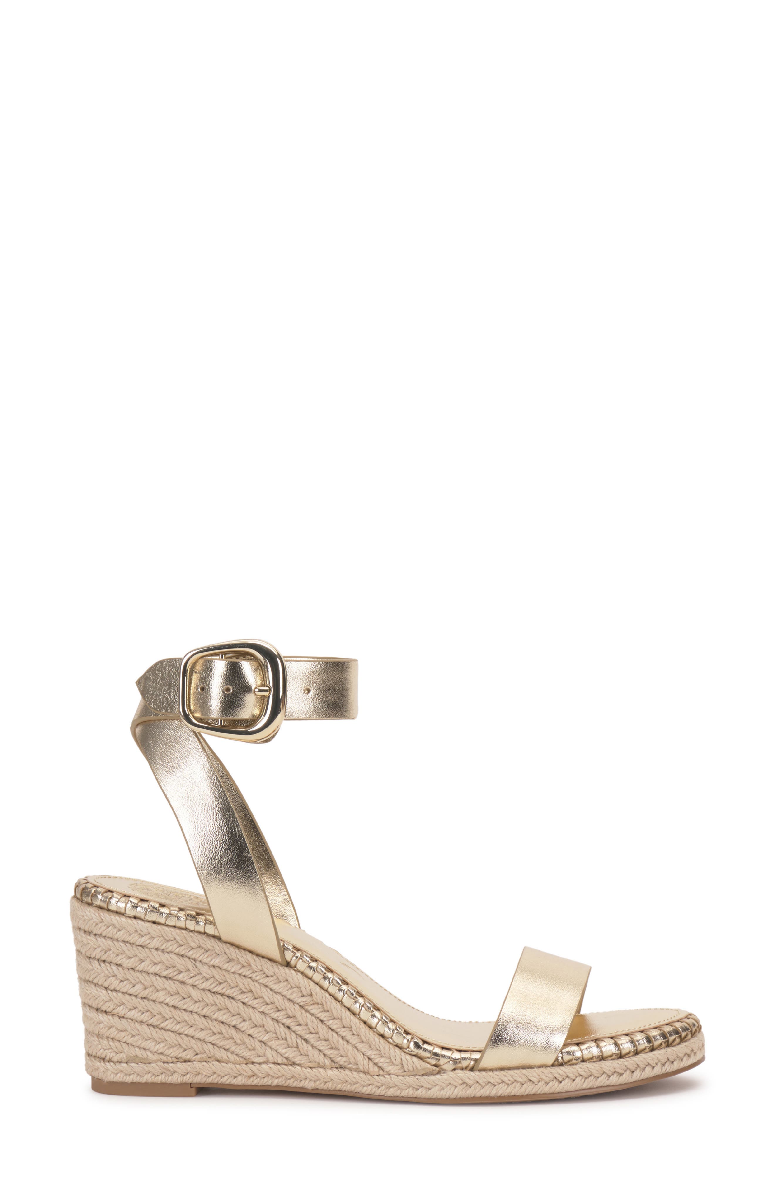 Fainel Espadrille Ankle Strap Platform Wedge Sandal, Alternate, color, EGYPTIAN GOL