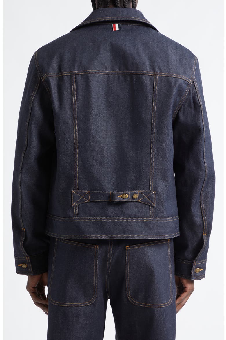 Selvedge Denim Backstrap Utility Jacket, Alternate, color, NAVY