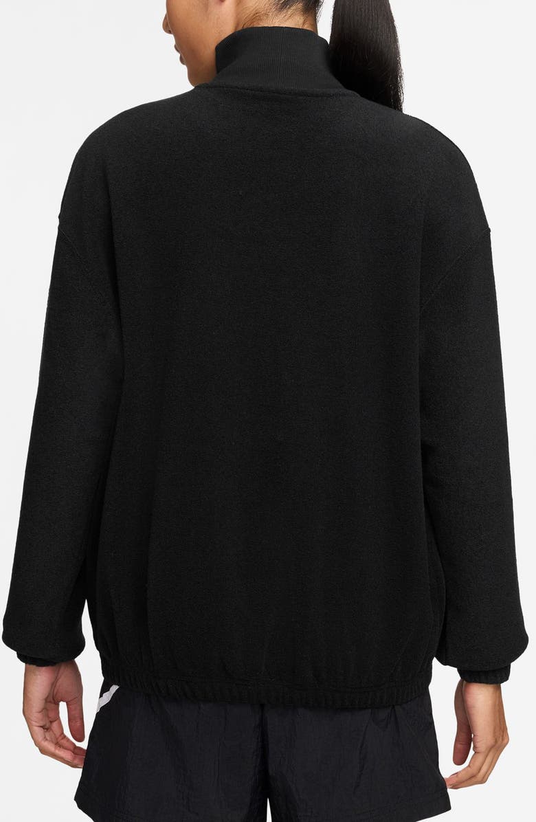 Nike Phoenix Plush Cozy Oversized Mock Neck Sweatshirt, Alternate, color, Black/ Sail