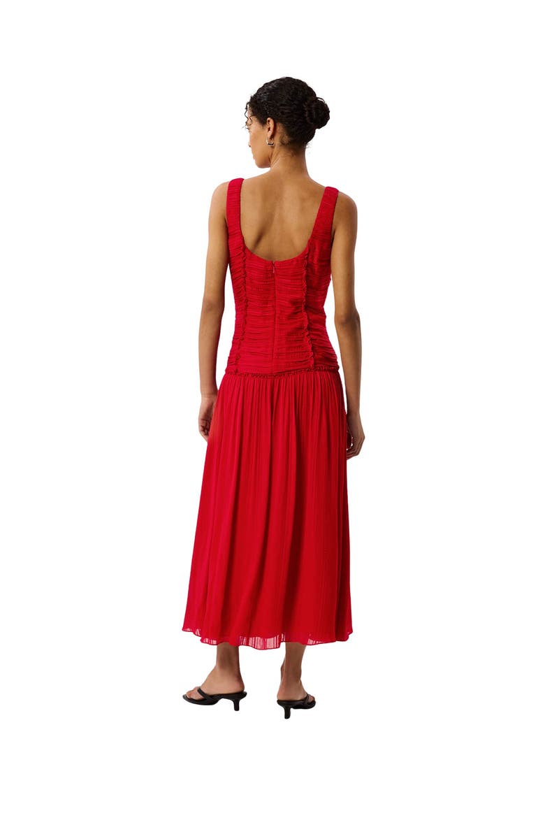Square Neck Wide Strap Maxi Dress, Alternate, color, Red